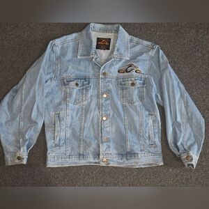 Vtg Ornage County Choppers Light Blue Denim Jacket